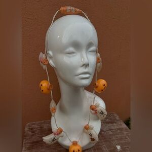 Halloween Mickey & Minnie Mouse Pumpkin and Ghost Light Up Necklace